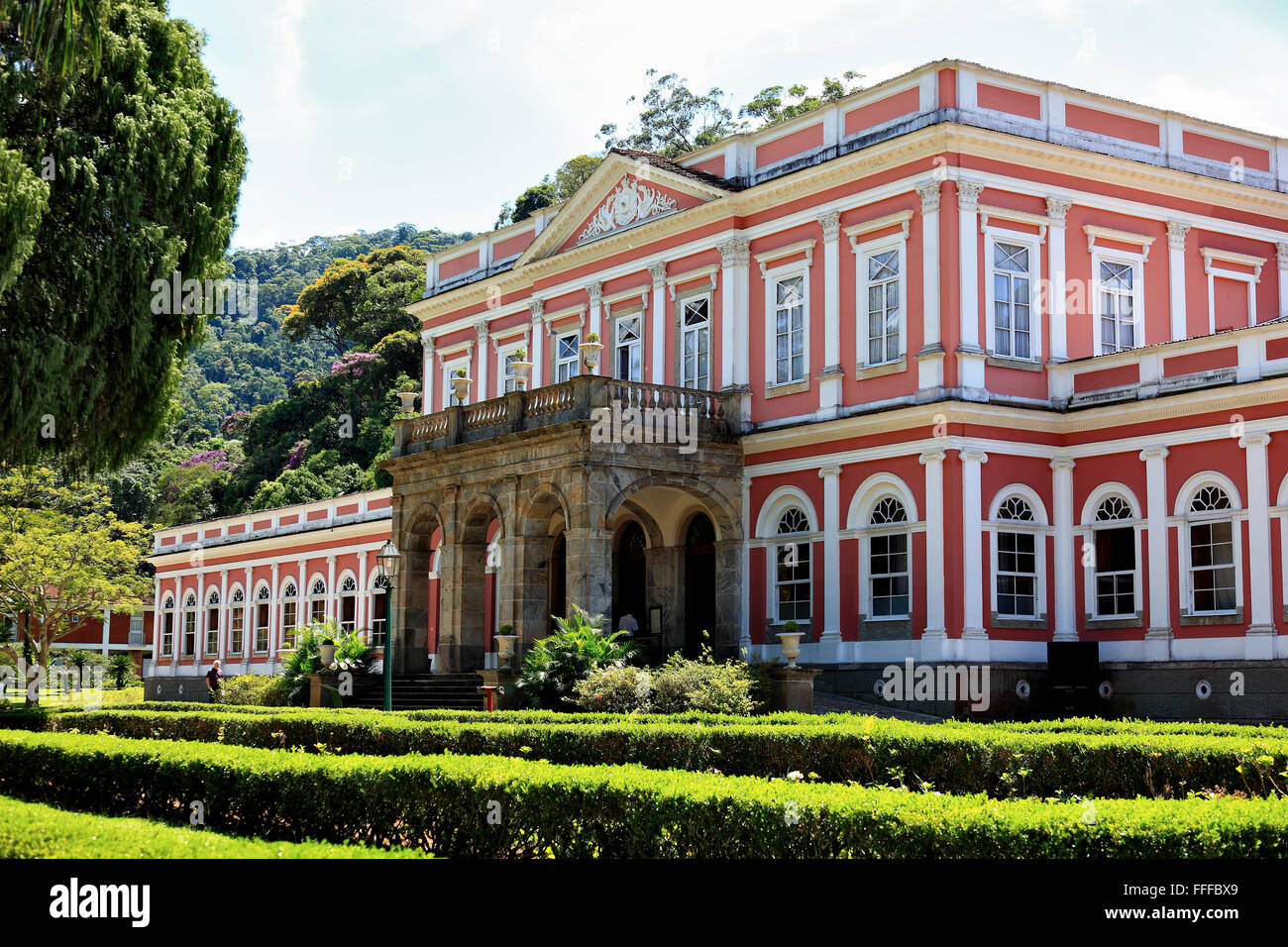 Petropolis, una città nello stato di Rio de Janeiro, Brasile, il palais di Pedro II., dal 1940 il museo Imperial Foto Stock