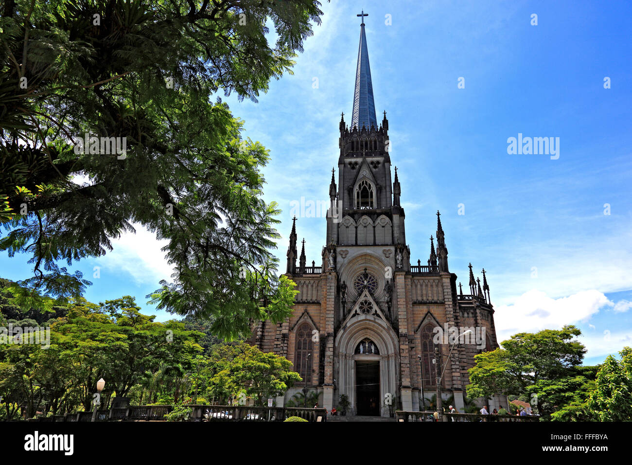 Petropolis, una città nello stato di Rio de Janeiro, Brasile, vescovo cattolico chiesa Foto Stock