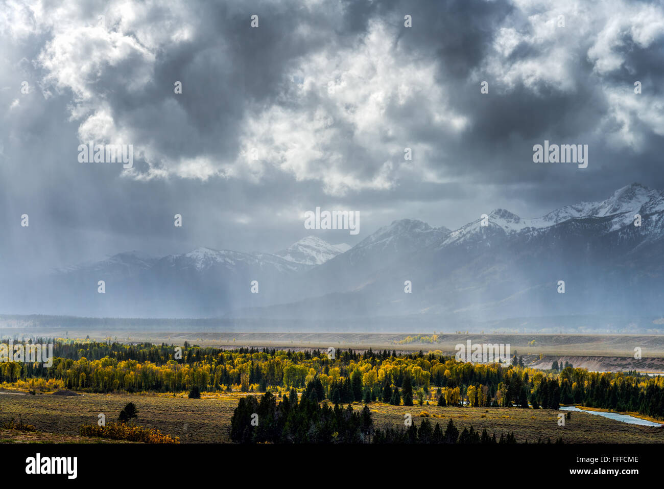 In autunno il Grand Tetons Foto Stock