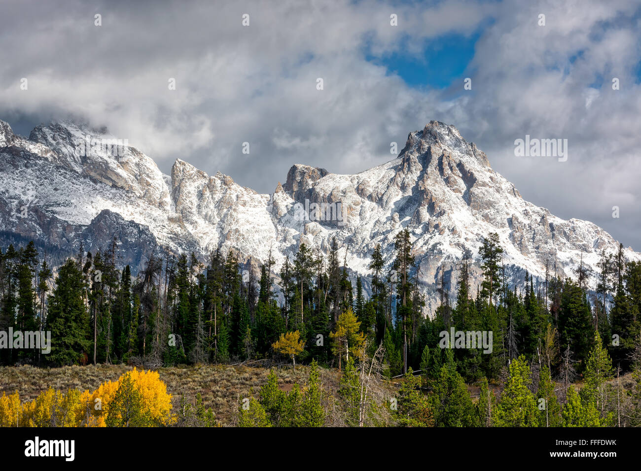 Vista panoramica del Grand Teton National Park Foto Stock