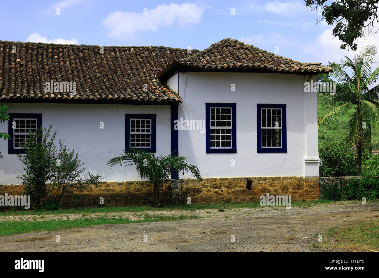 Azienda di caffè Fazenda Toquara, vicino Vassouras, stato di Rio de Janeiro, Brasile Foto Stock