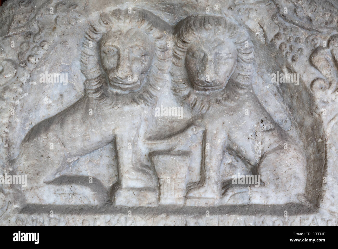 Sarcofago di età ellenistica, Museo Archeologico, Bursa, provincia di Bursa, Turchia Foto Stock