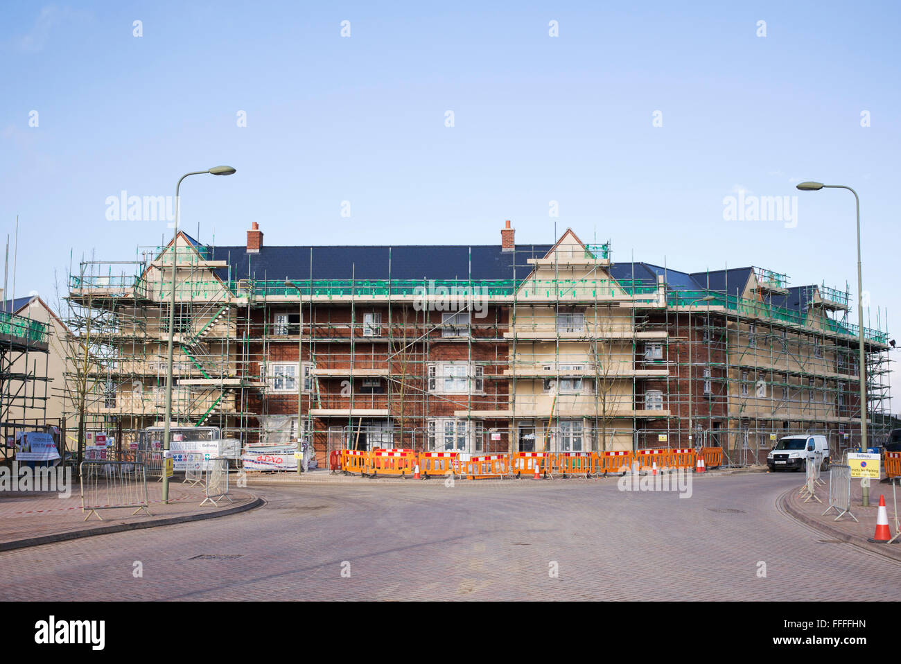 Nuova Casa / Appartamenti in costruzione Kingsmere, Bicester, Oxfordshire, Inghilterra Foto Stock