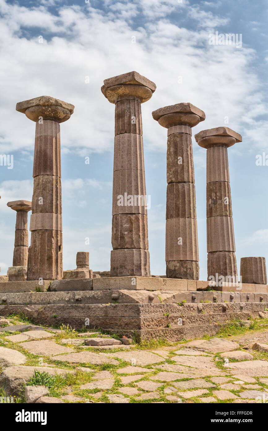 Tempio dorico di Athena (530 BC), Assos, Canakkale Provincia, Turchia Foto Stock
