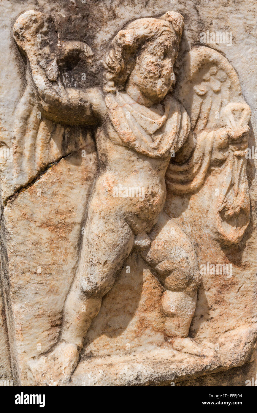 Scultura ellenistica nel museo di archeologia, Aphrodisias, Aydin Provincia, Turchia Foto Stock