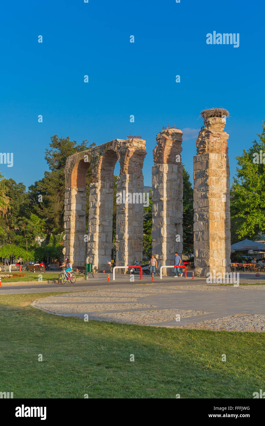 Acquedotto romano, Efeso, Selcuk, provincia di Izmir, Turchia Foto Stock