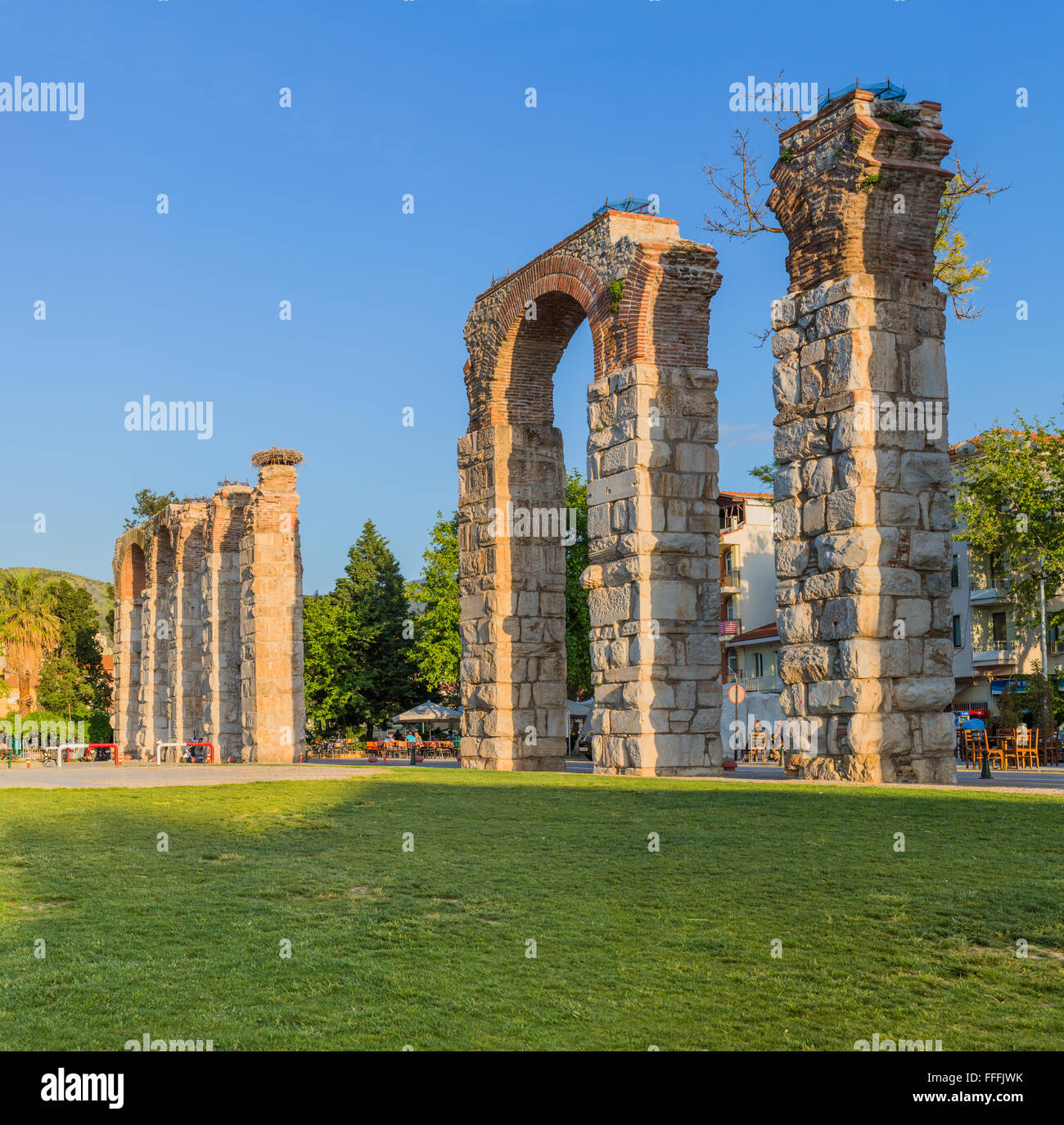 Acquedotto romano, Efeso, Selcuk, provincia di Izmir, Turchia Foto Stock