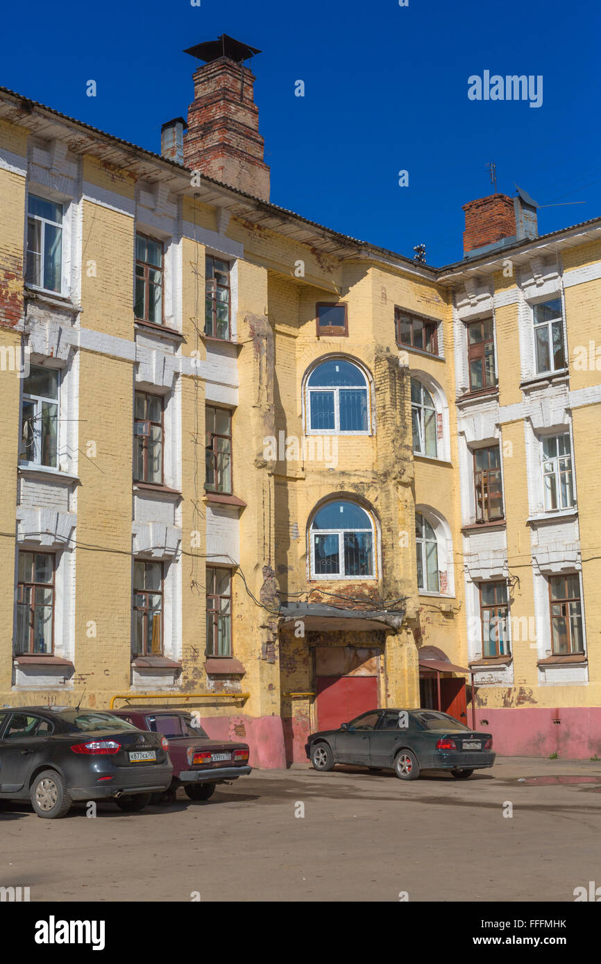 Vecchia casa, Ivanteyevka, Regione di Mosca, Russia Foto Stock