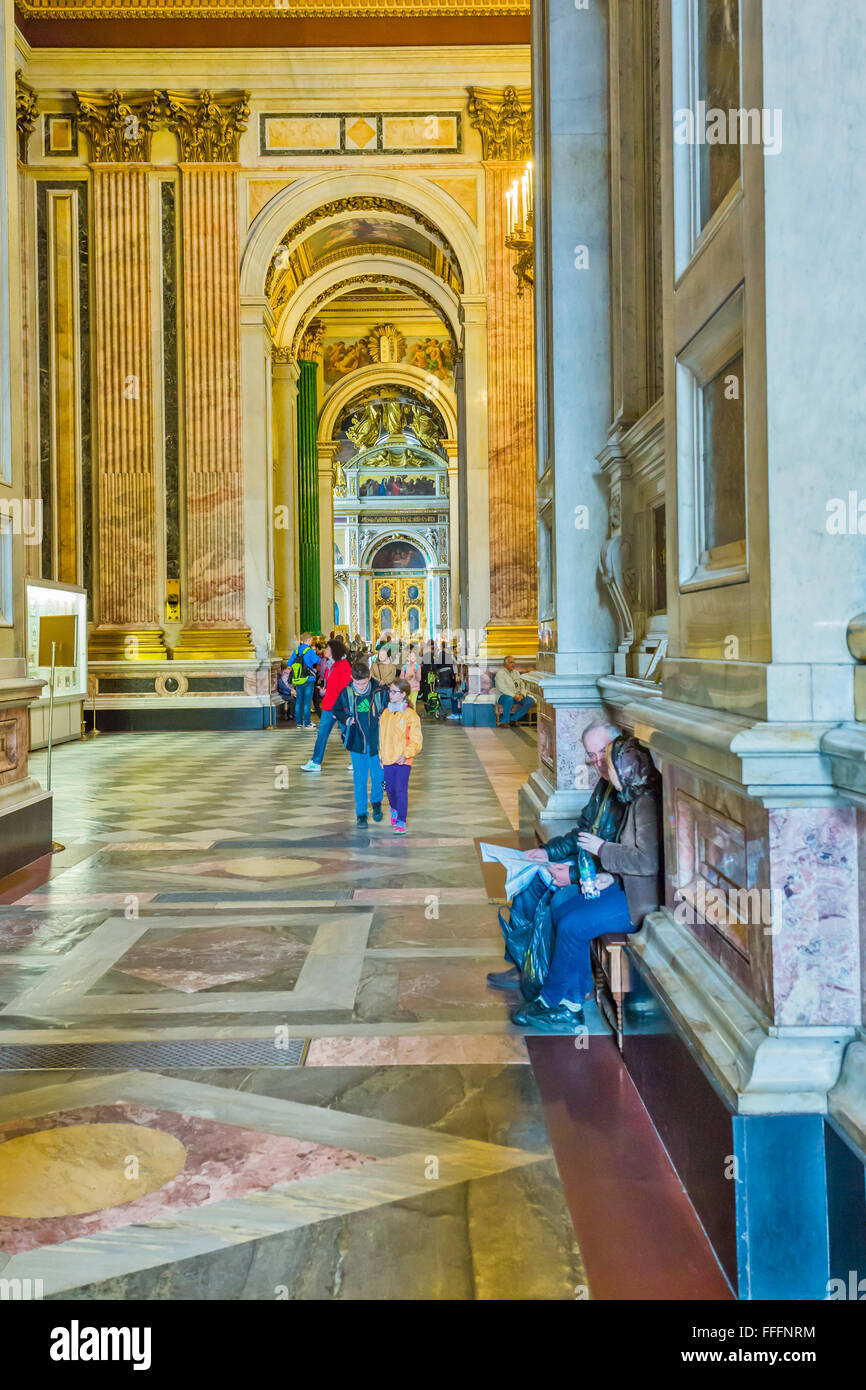Interno di San Isacco cattedrale, San Pietroburgo, Russia Foto Stock