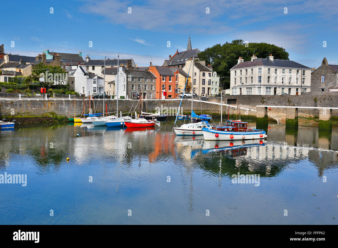 Castletown; porto; Isola di Man; Regno Unito Foto Stock