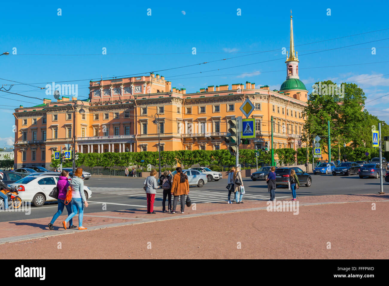 Il castello di Mikhailovsky (ingegneri castello), San Pietroburgo, Russia Foto Stock