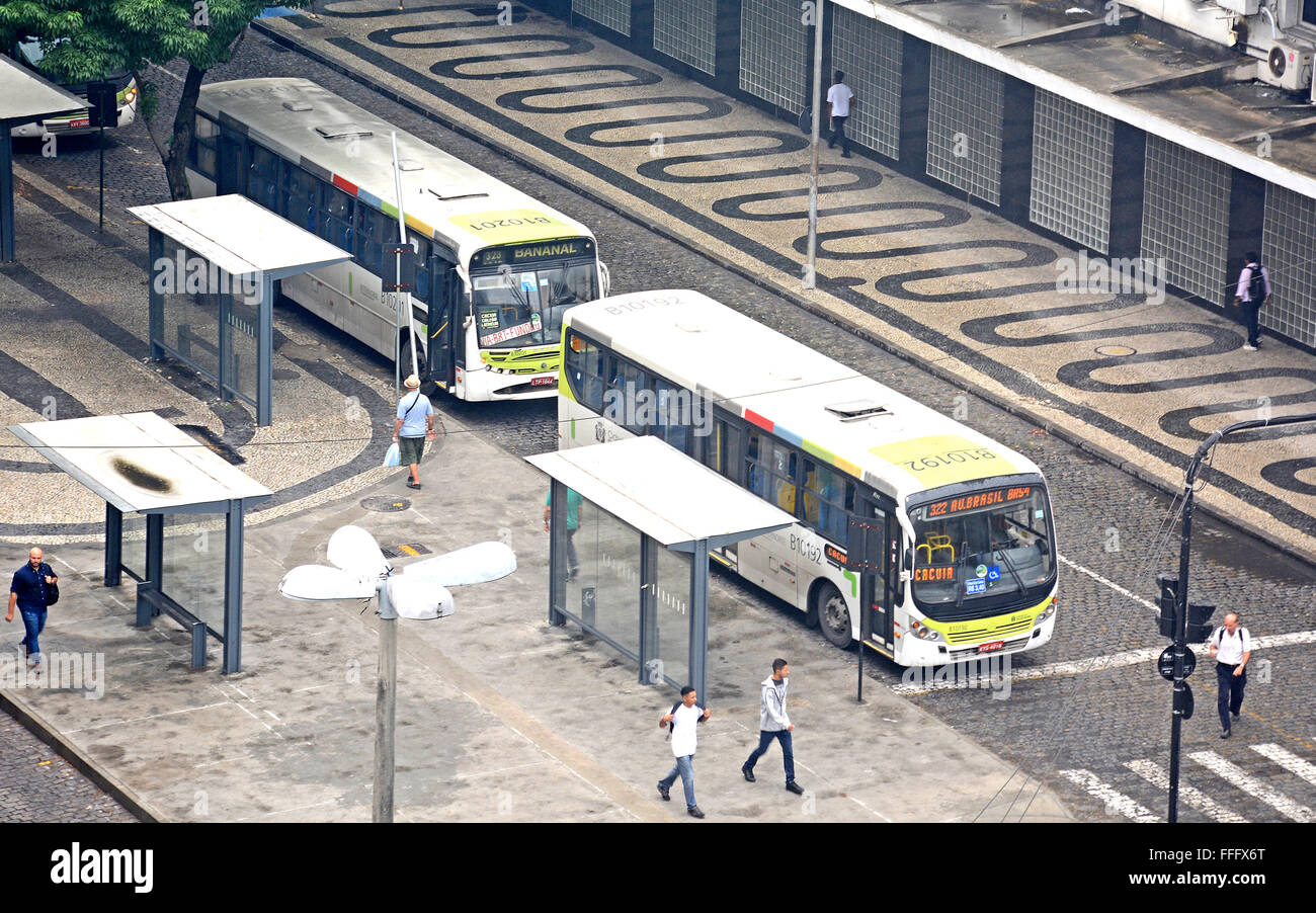 La stazione degli autobus di Rio de Janeiro in Brasile Foto Stock