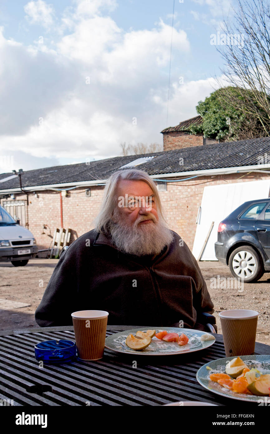 Robert Wyatt, musicista britannico e Louth residente. Foto Stock