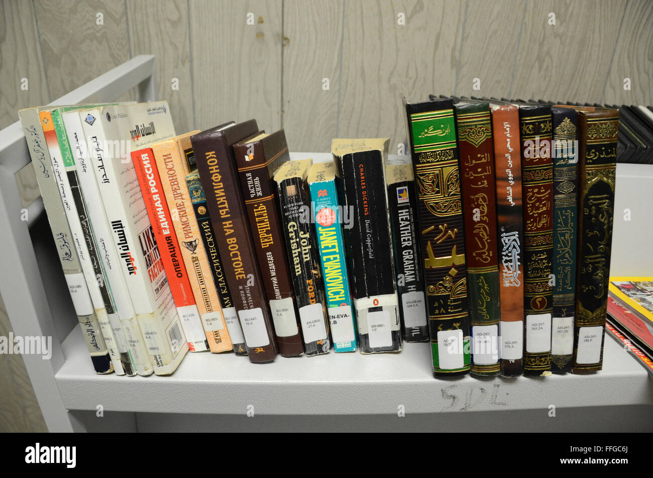 Guantanamo cuba gtmo camp delta i libri della biblioteca Foto Stock