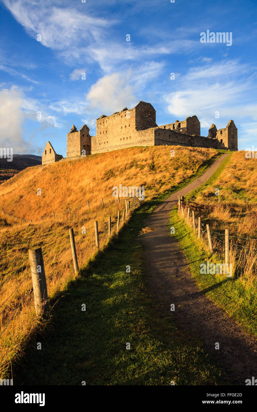Ruthven caserma nel Parco Nazionale di Cairngorms. Foto Stock