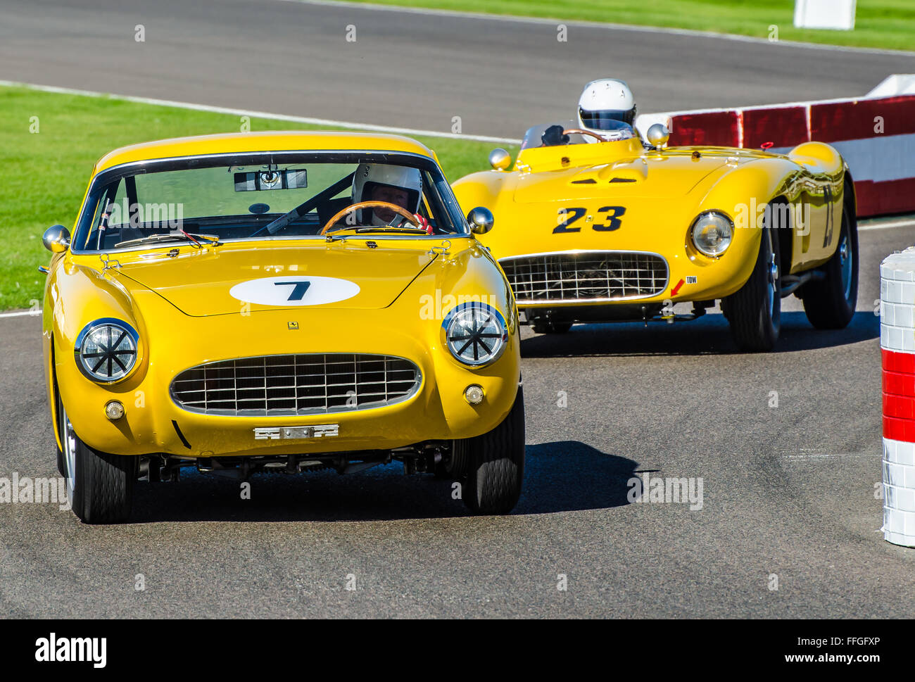 1956 Ferrari 250 GT Boano è di proprietà di Philippe Gertsch ed è stata corsa da lui al Goodwood Revival 2015 Foto Stock