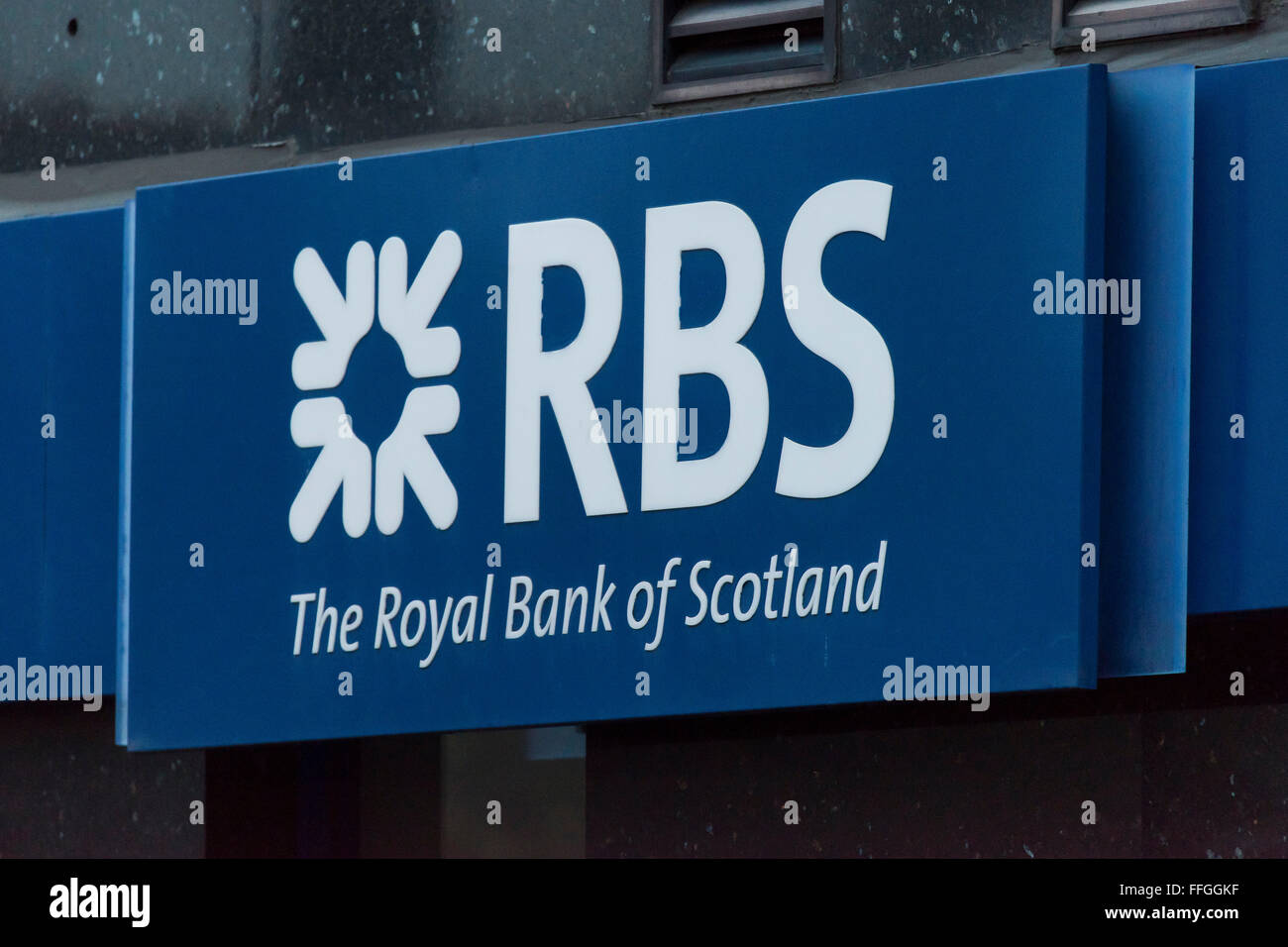 Royal Bank of Scotland RBS segno marchio logo. Foto Stock