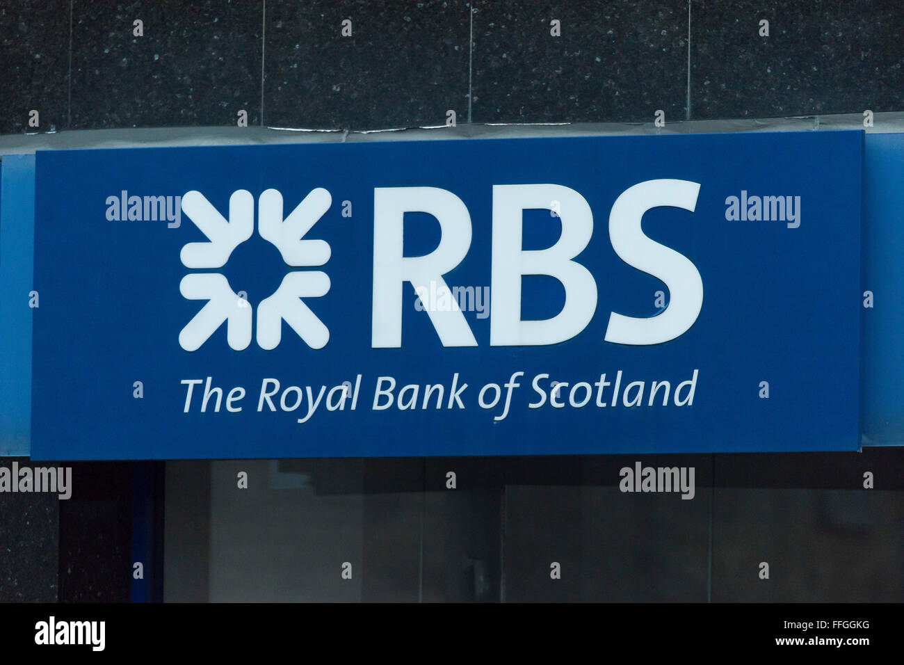 Royal Bank of Scotland RBS segno marchio logo. Foto Stock