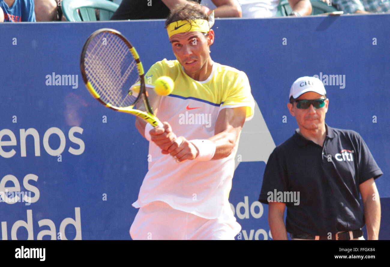 BUENOS AIRES, 13.02.2016: Rafael Nadal è stato sconfitto in semifinale a Buenos Aires. (Foto: Néstor J. Beremblum) Foto Stock