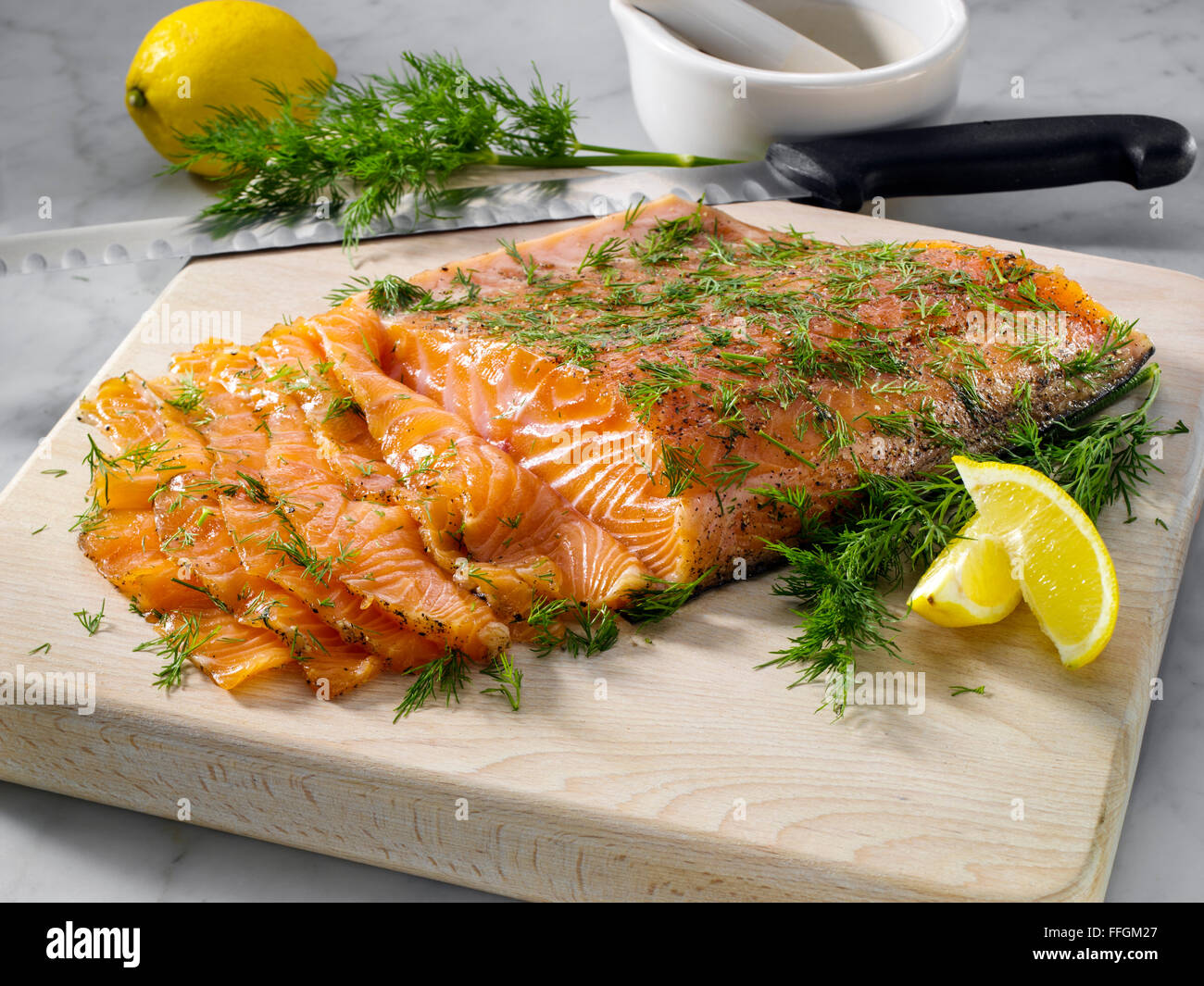 Gravlax Foto Stock