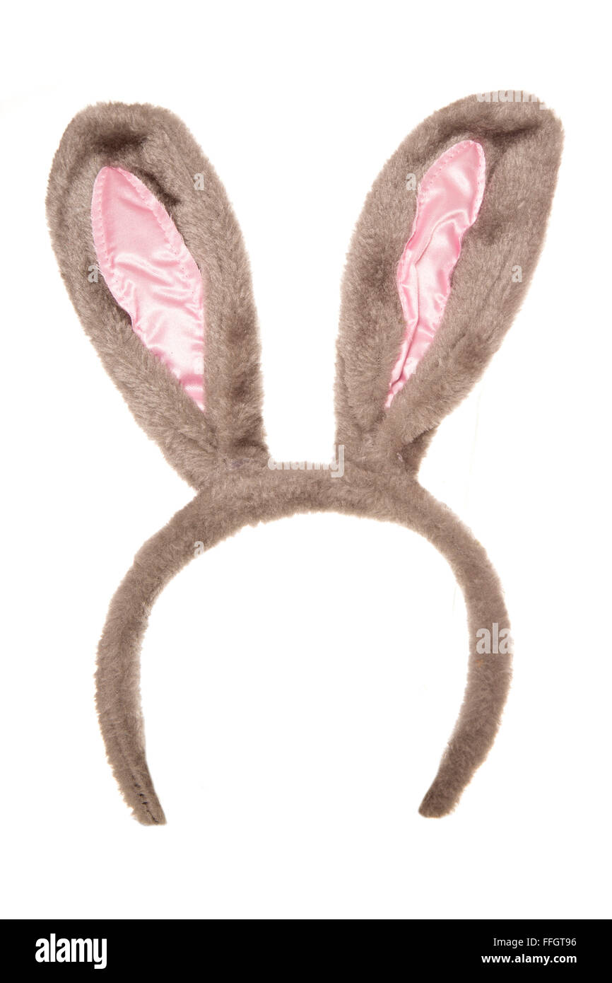 Il Coniglio di Pasqua fancy dress orecchie isolato Foto Stock