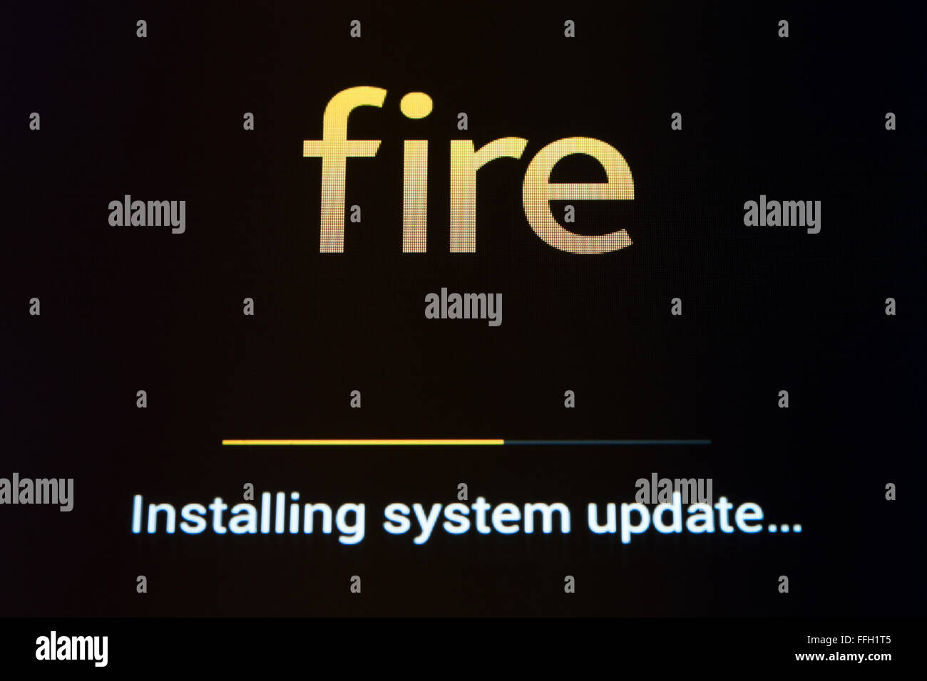 Amazon Fire tablet aggiornamento del software di sistema nella schermata di installazione - USA Foto Stock