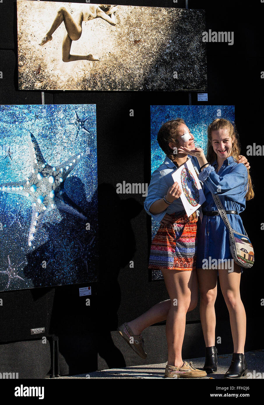 Jupiter, Florida, Stati Uniti d'America. Xiii Febbraio, 2016. 2016 Festival Artigras sabato 13 febbraio 2016 in Giove. Credito: Bill Ingram/Palm Beach post/ZUMA filo/Alamy Live News Foto Stock