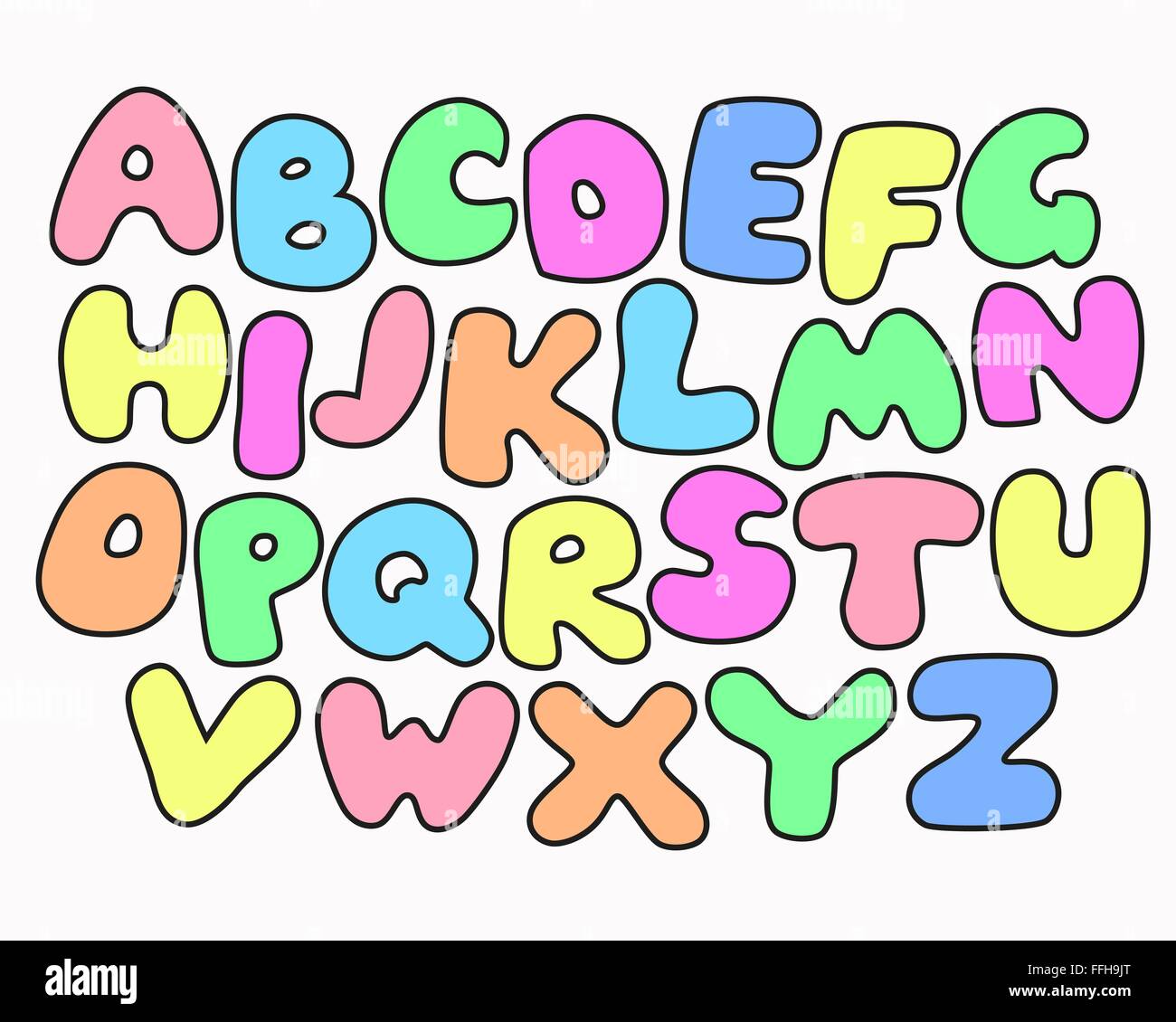 ABC colorati per bambini Illustrazione Vettoriale