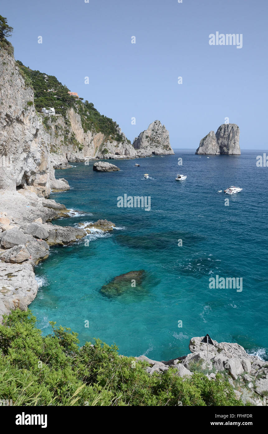 Capri pile in Isola di Capri ITALIA Foto Stock