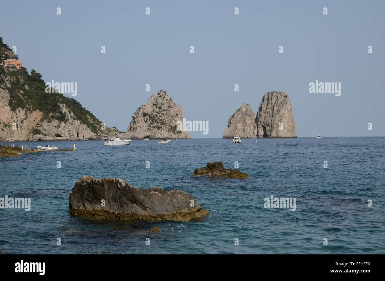 Capri pile in Isola di Capri ITALIA Foto Stock