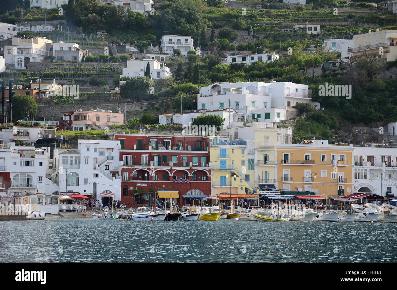 Porto di Capri ITALIA Foto Stock