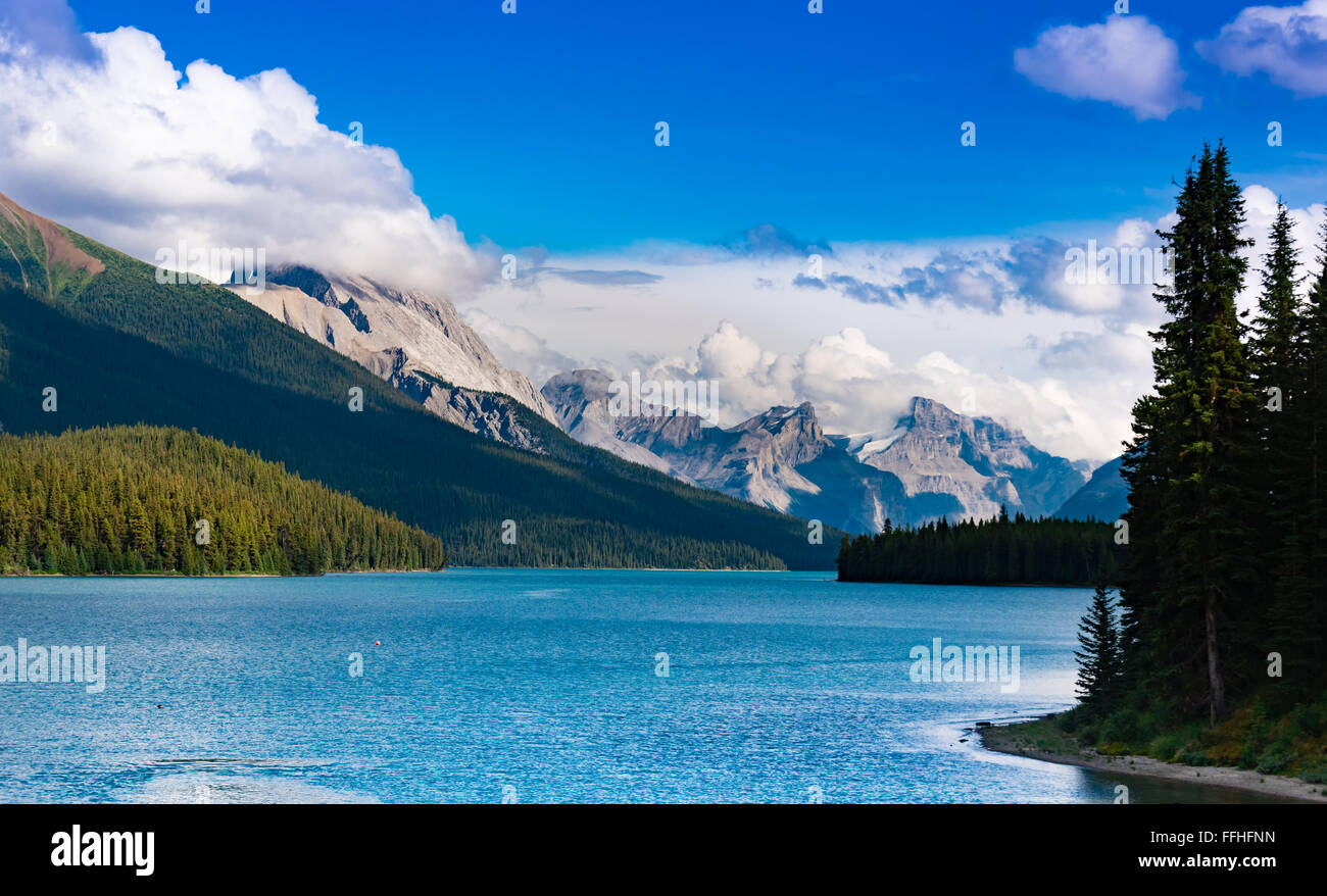 Il Lago Maligne, Jasper Foto Stock