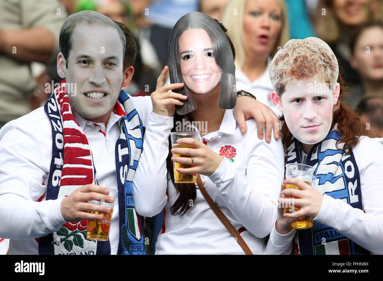 Roma, Italia, 14 feb 2016. RBS 6 Nazioni campionati tra Italia vs Inghilterra a dello Stadio Olimpico su Februry 14, 2016 in Roma. (Ph Marco Iacobucci) Credito: marco iacobucci/Alamy Live News Foto Stock