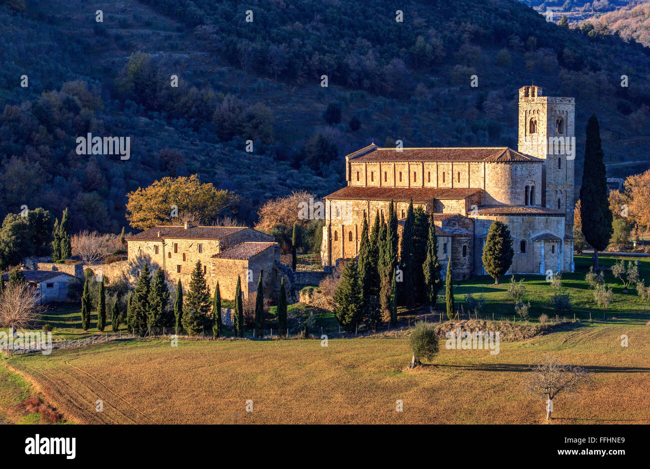 Abbazia di Sant'Antimo (Montalcino, Siena) Foto Stock