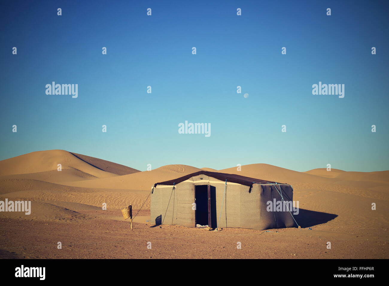 La sabbia del deserto del Sahara in Marocco vicino a Mhamid Foto Stock