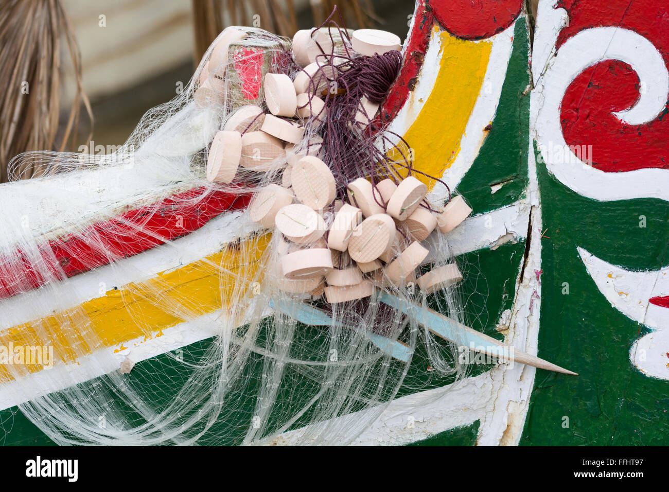 Barca da pesca net Foto Stock