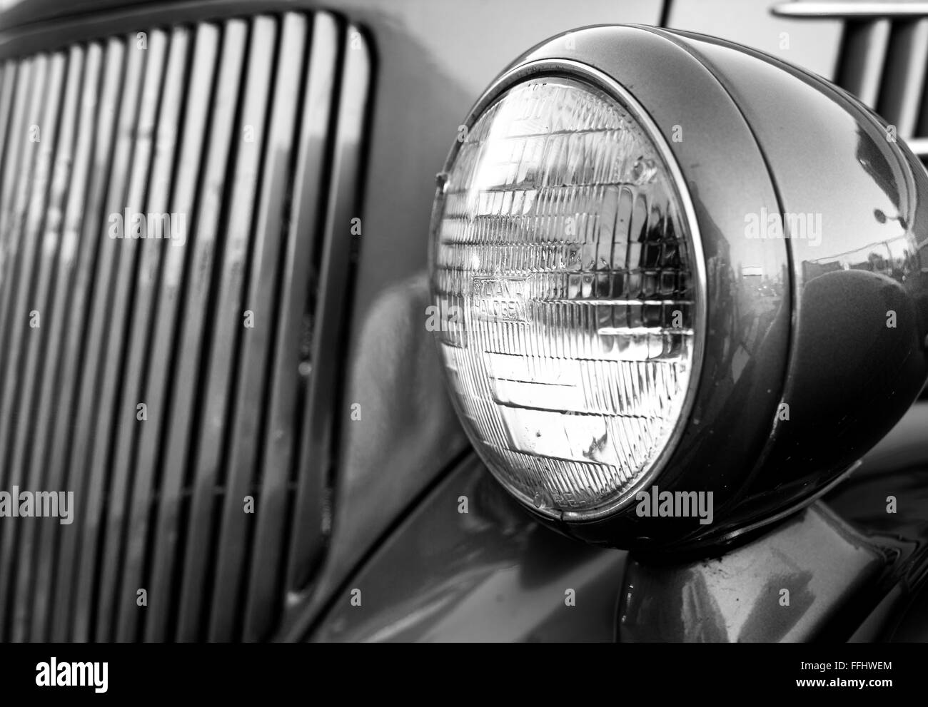 Immagini dettagliate del classico restaurato e vintage automobiles. Foto Stock