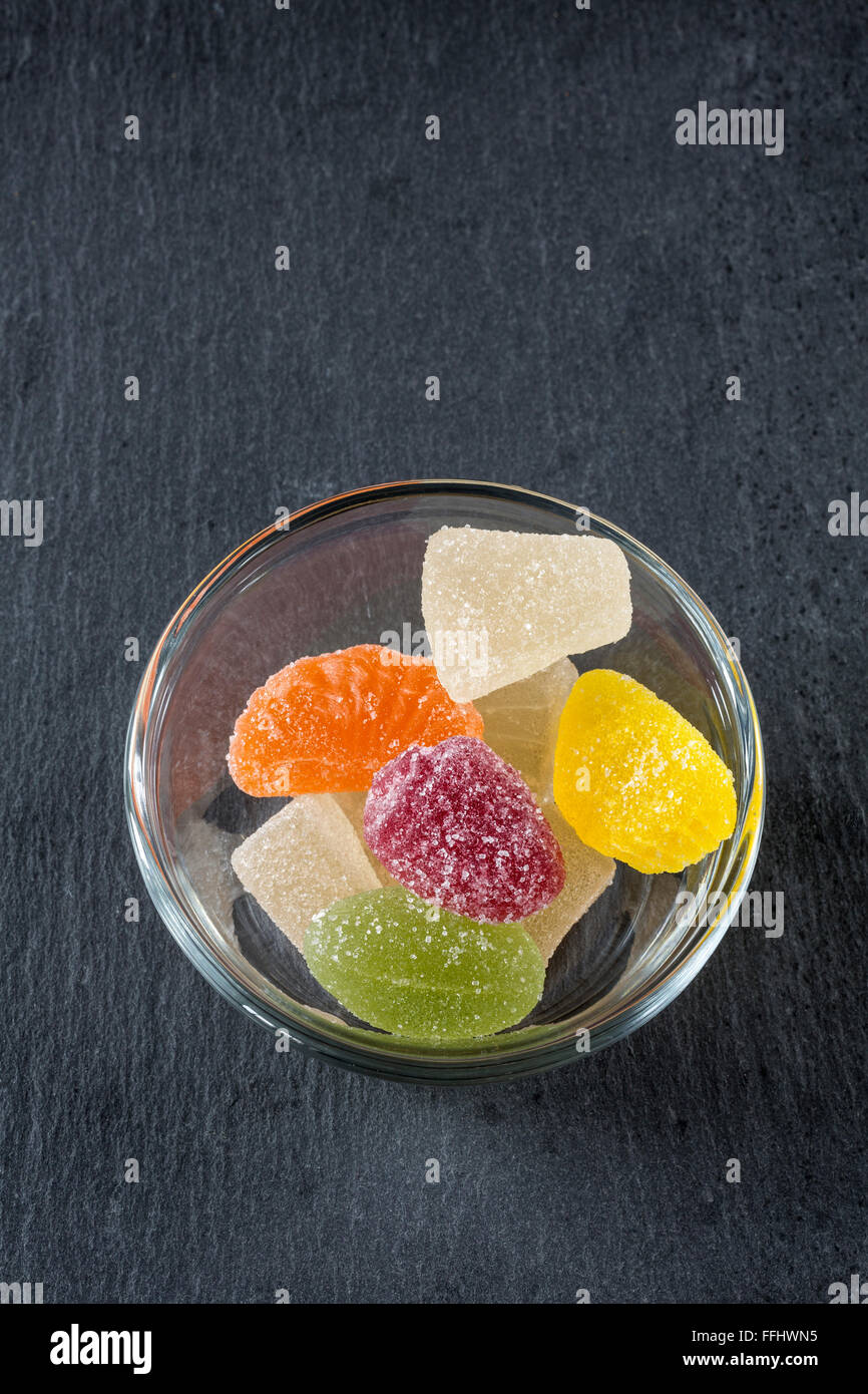 Soft gelatine di frutta dolci Foto Stock