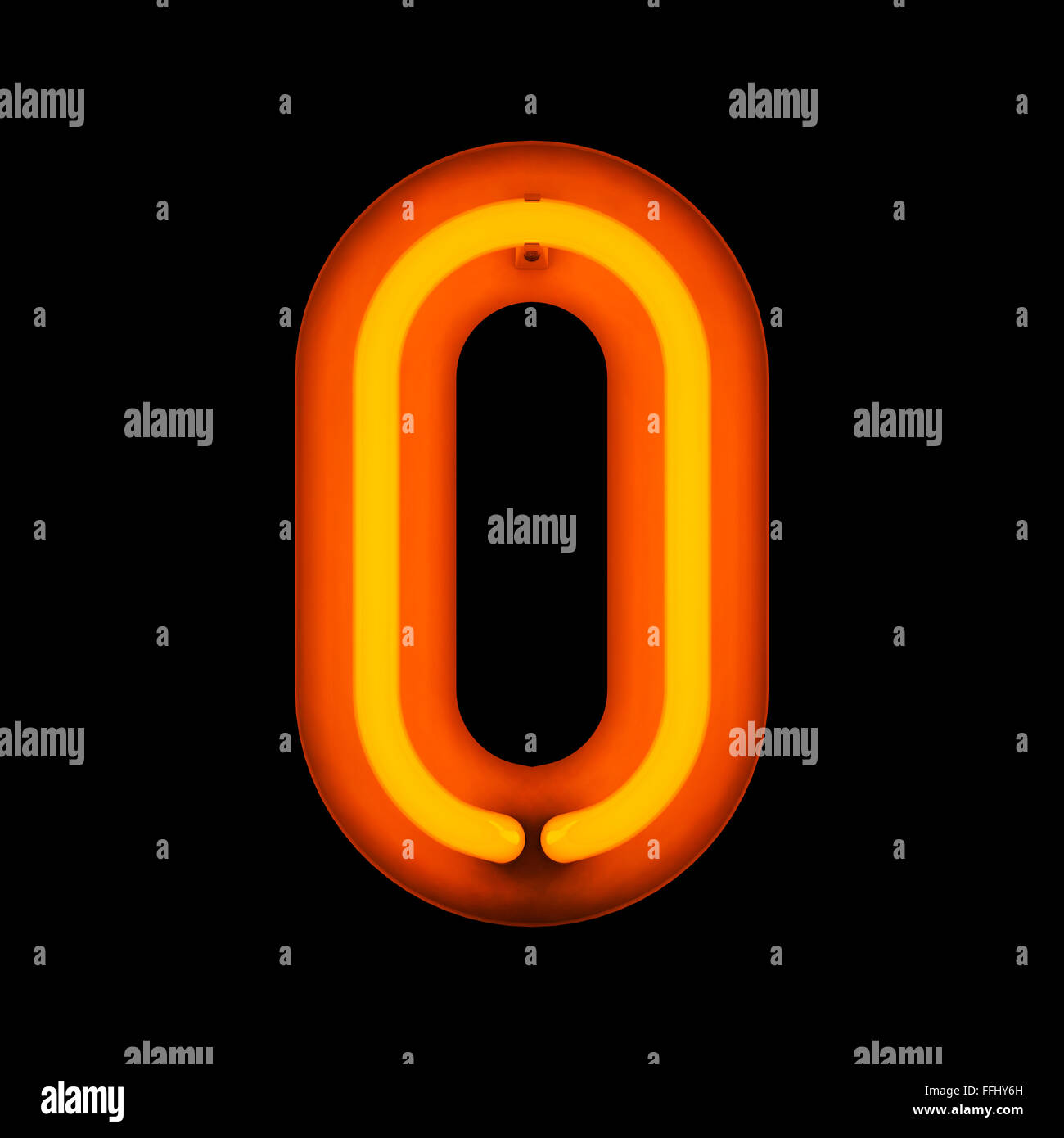 Il Neon WWW da neon collezione alfabeto isolato su nero Foto Stock