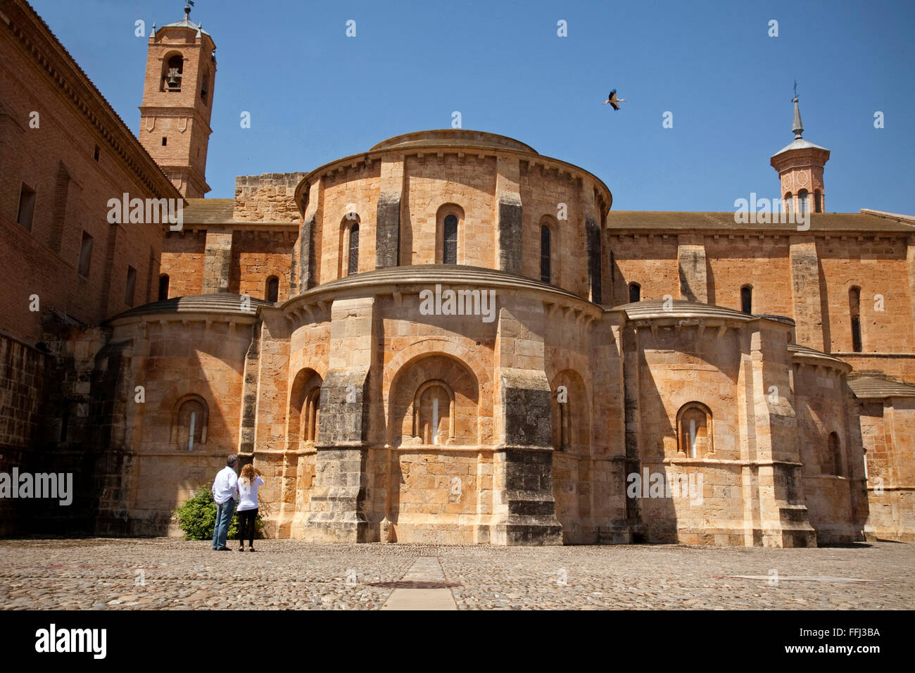 Il monastero cistercense di Santa María la Real Fitero, Navarra, Spagna. Foto Stock