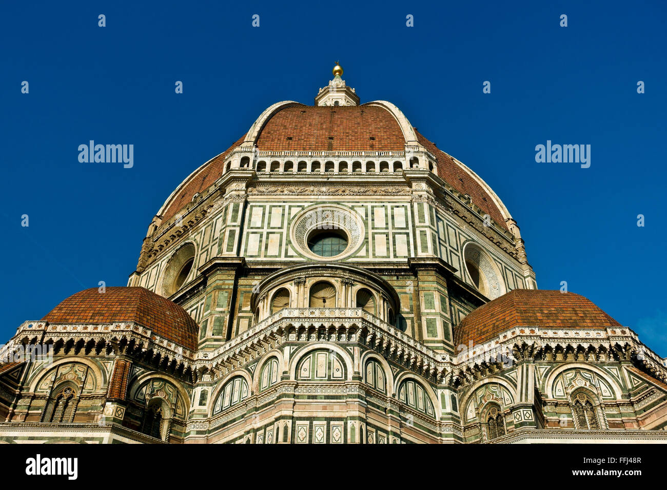 Cattedrale di Santa Maria del Fiore. Firenze. Duomo di Santa Maria del Fiore, Firenze. Toscana, Italia centrale, Europa, Unione europea, UE. Spazio di copia. Foto Stock