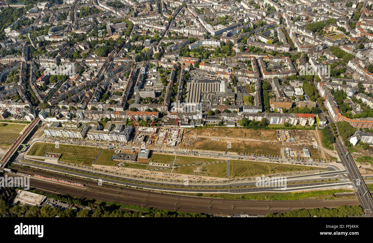 Luftbild, Neue Stadtquartiere Derendorf, Duesseldorf, Rheinland, Nordrhein-Westfalen, Deutschland, Europa Foto Stock