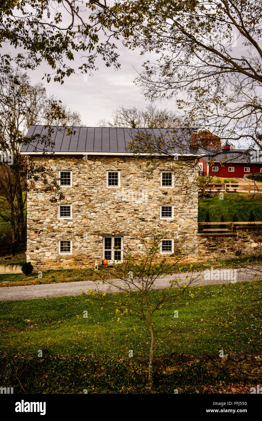 Il granaio di pietra, Rose Hill Farm 34072 John Mosby autostrada, Upperville, Virginia Foto Stock