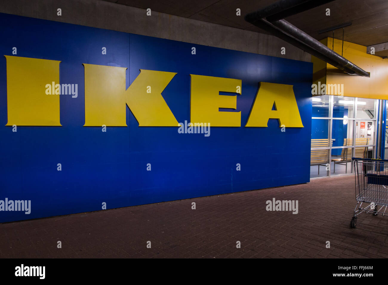 Un ingresso ad un negozio IKEA Foto Stock