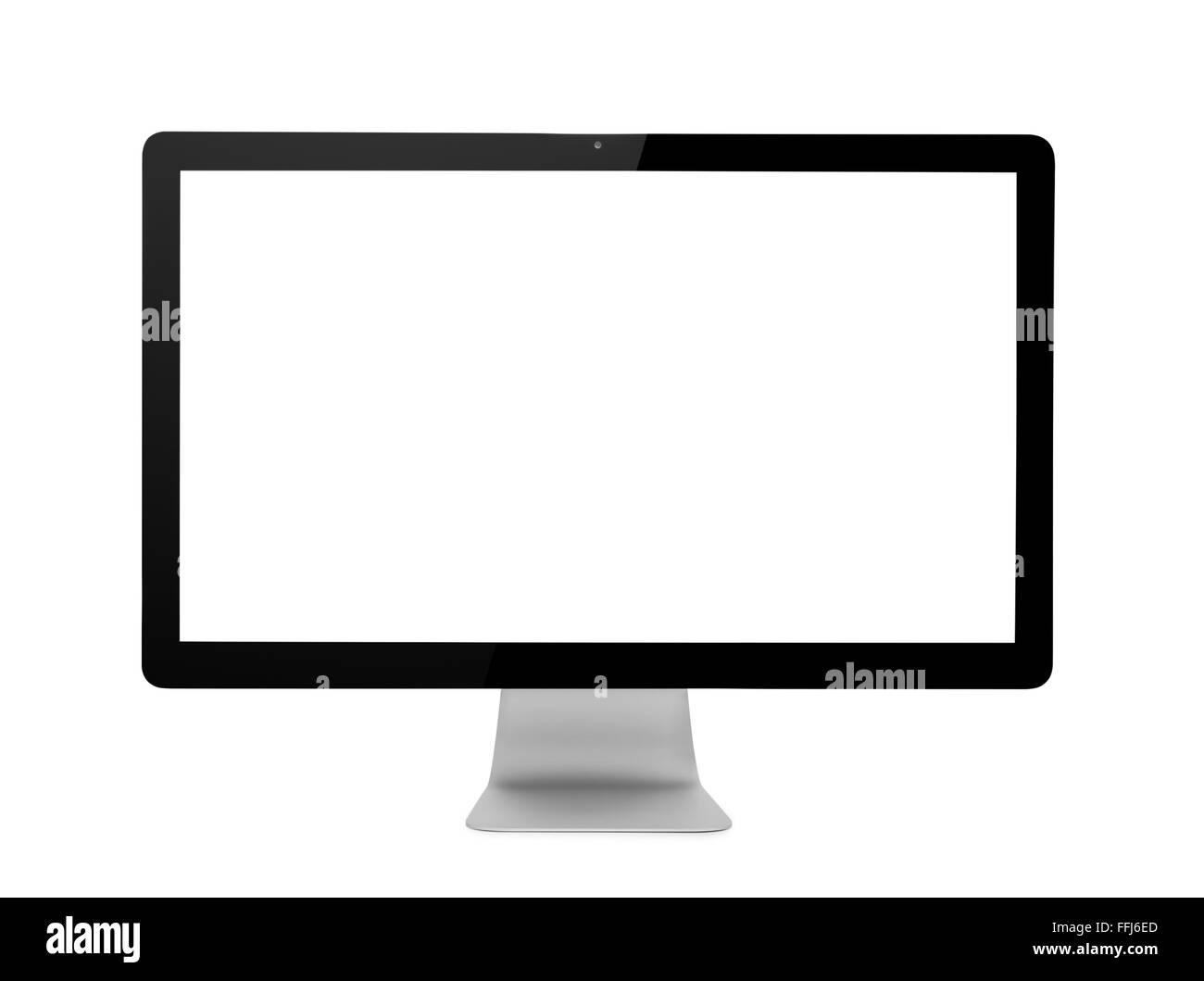 Il monitor di un computer isolato su bianco Foto Stock