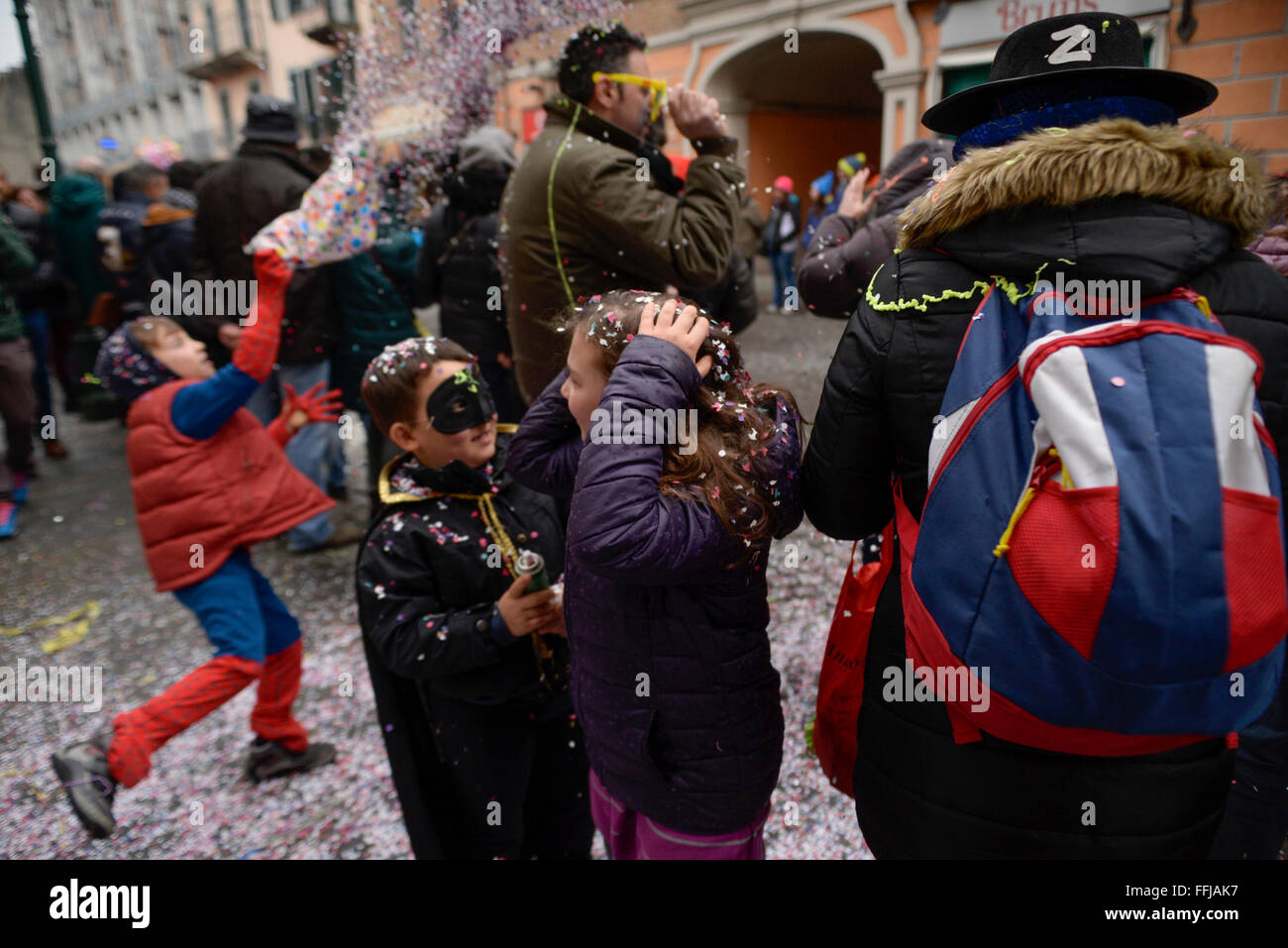Torino, Italia. 14 Febbraio, 2016. Il carnevale di Torino, Italia Credito: Stefano Guidi/Alamy Live News Foto Stock