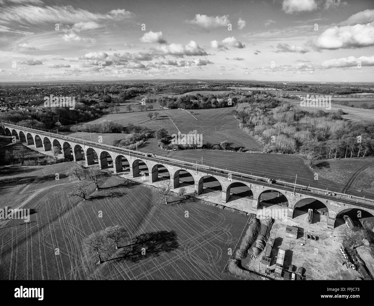 Holmes Chapel viadotto dall'aria Foto Stock