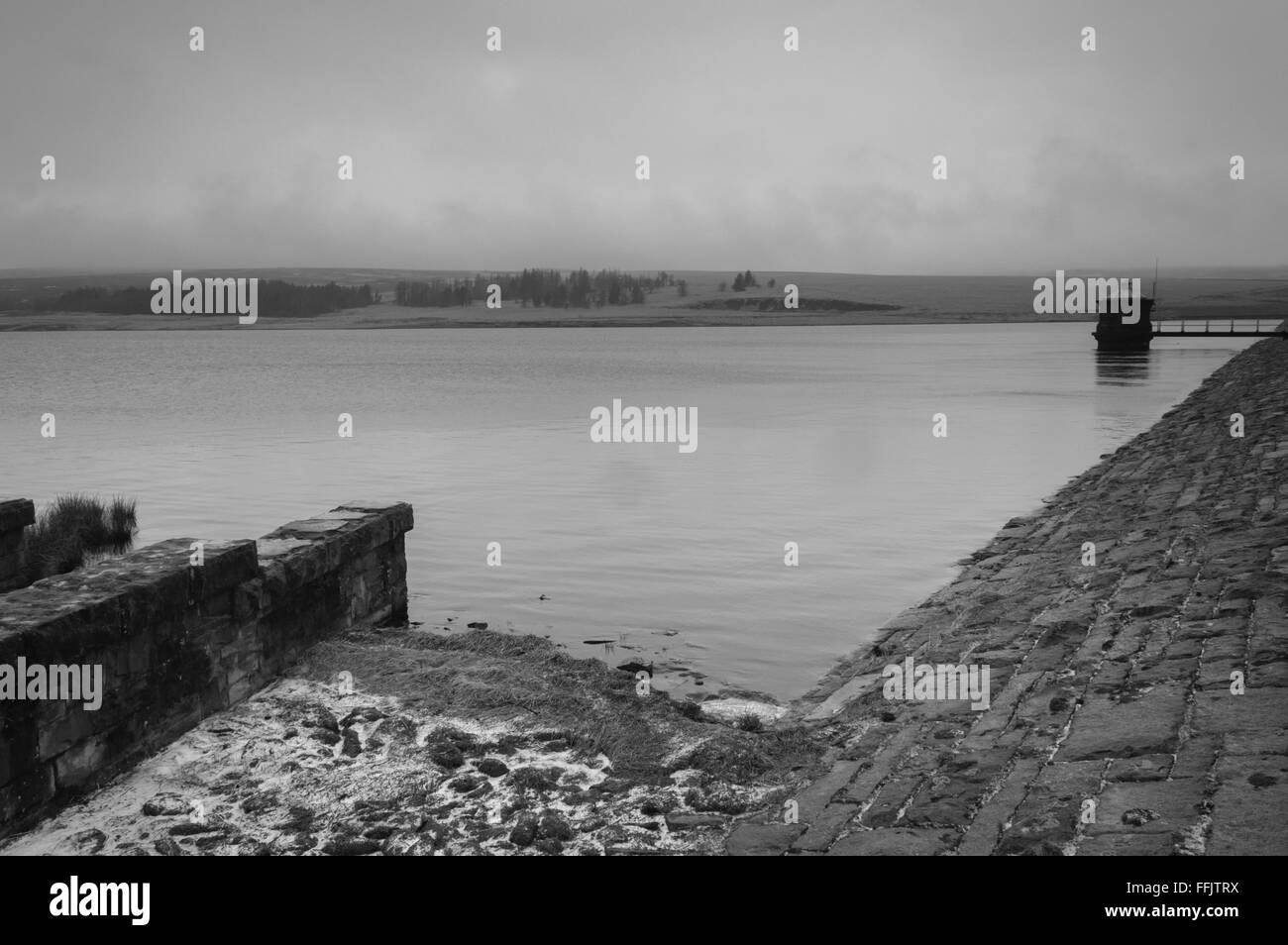 Abbassare Gorple parete dam Foto Stock