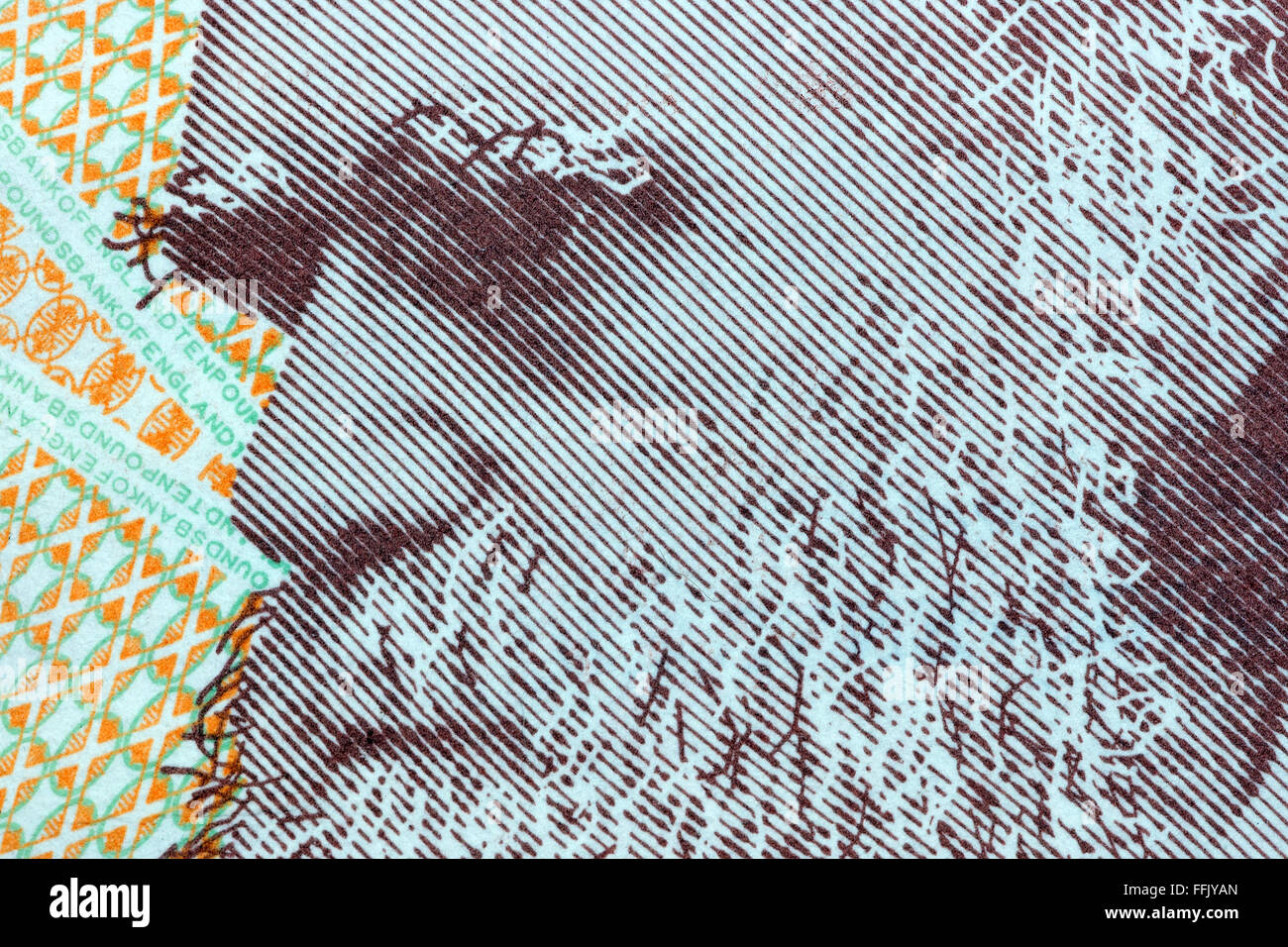 Karol Darwin un close-up ritratto sul Regno Unito dieci libbre Foto Stock