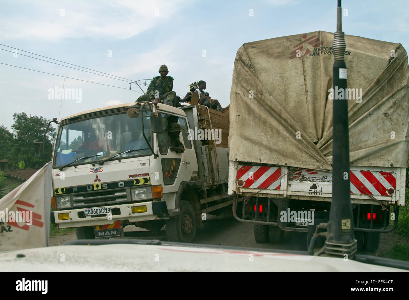 Il Parco nazionale di Virunga , sulla strada tra Goma e Rutshuru ,nel nord Kivu, nella Repubblica democratica del Congo, LA REPUBBLICA DEMOCRATICA DEL CONGO,l'Africa Centrale. Foto Stock